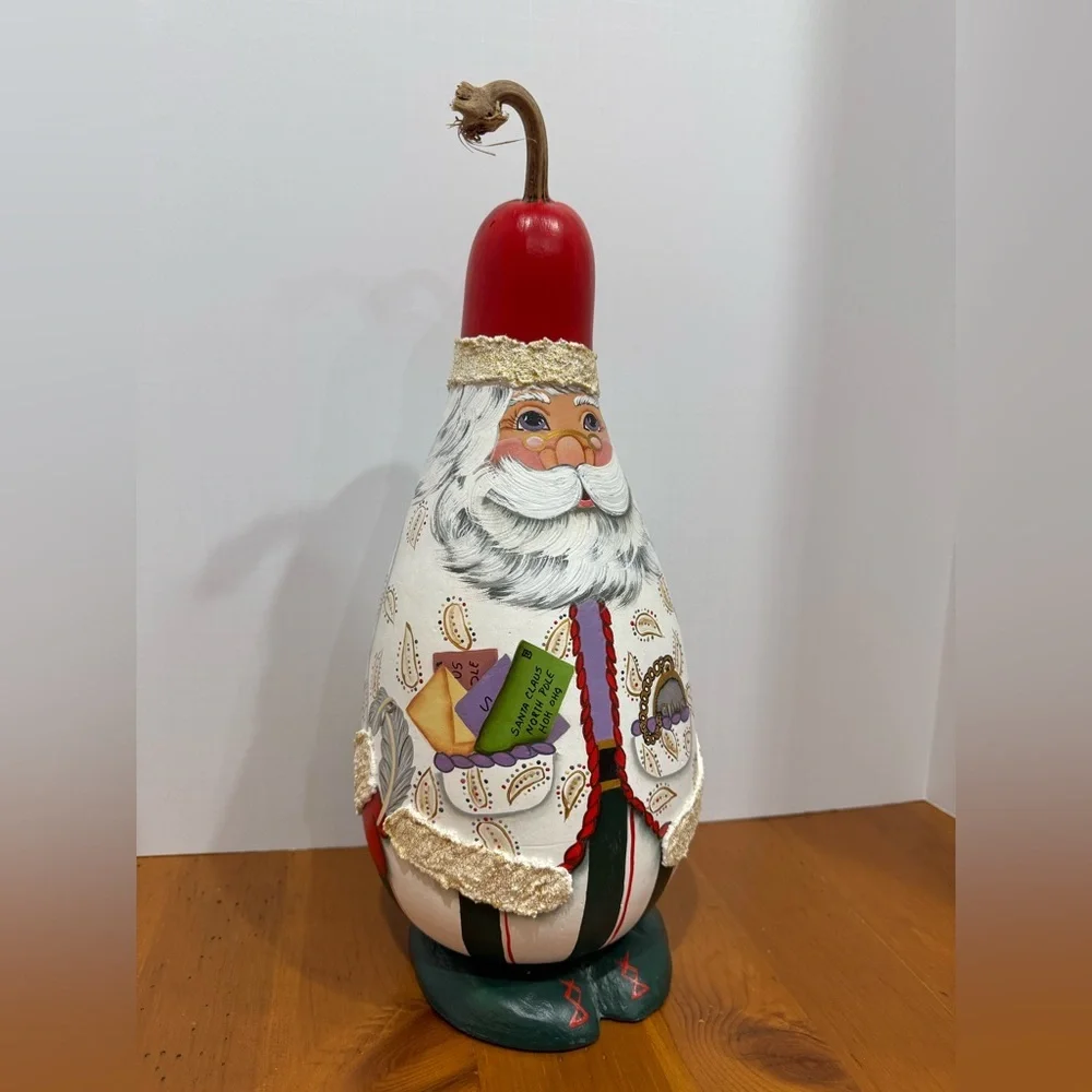 Handmade Santa gourd decoration hand painted